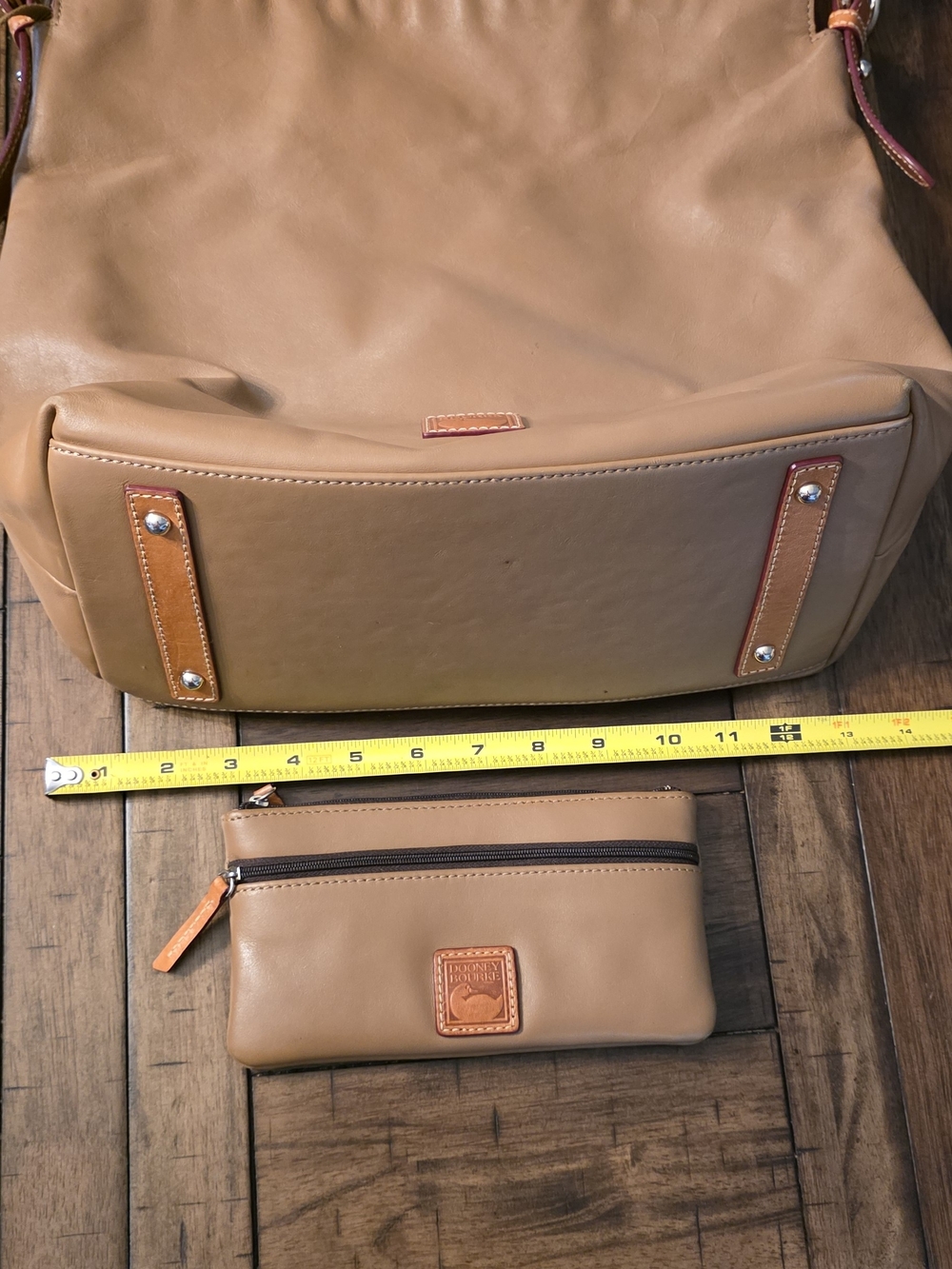 Dooney & Bourke Tan Leather Bag with Pouch